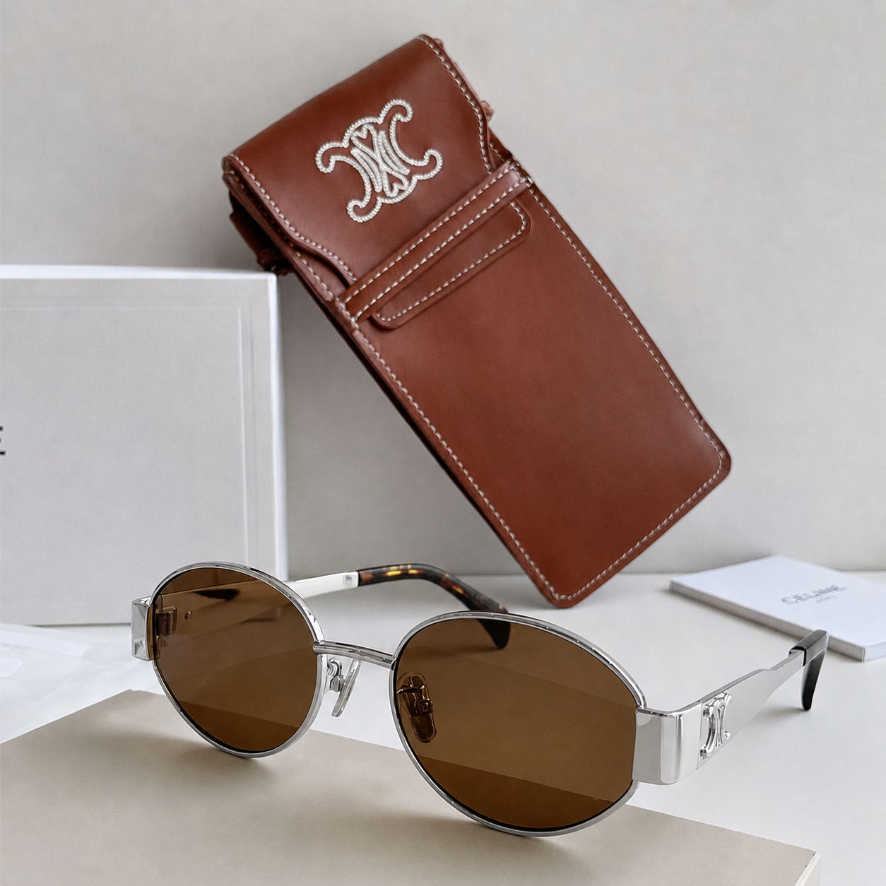 Lunettes de soleil tendance pour femmes - argent