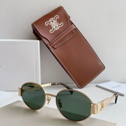 Lunettes de soleil tendance pour femmes - verte