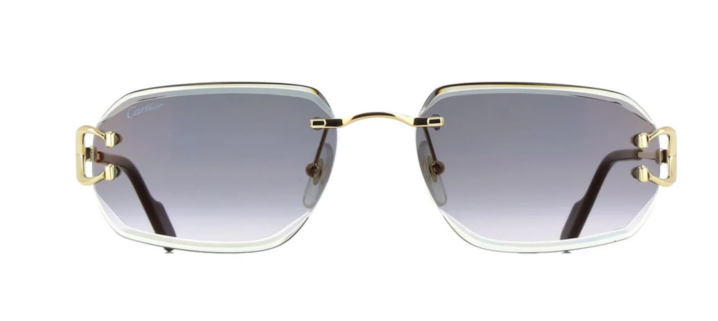 Lunettes de Soleil Monture Or Cerclée 7735