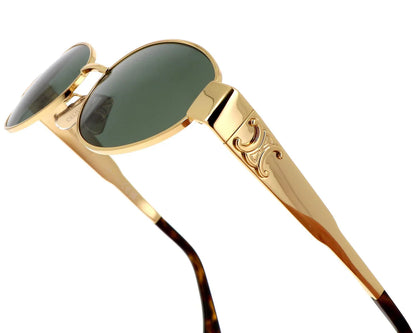 Lunettes de soleil tendance pour femmes - verte