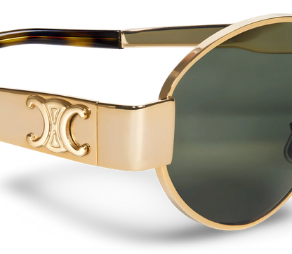 Lunettes de soleil tendance pour femmes - verte